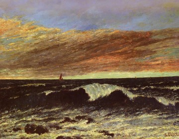 realistischer Kunst - La Vague realistische Maler Gustave Courbet